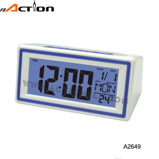 8 kinds of music sound controlled table digital clock with back light