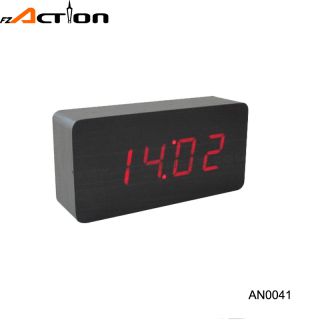 Small Order Accept 2016 Special Design Wood Cube Clock With Led Light