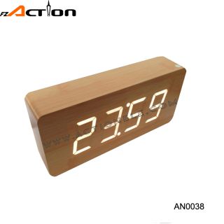 2016 New Design High Quality Classic Programmable Industrial Wood Digital Clock With Alarm
