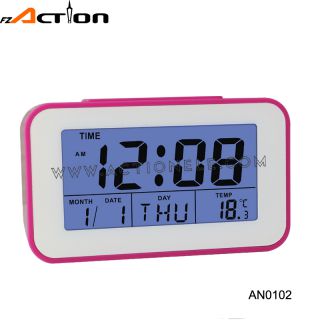 Promotion table digital alarm clock with blue LED backlight & timer