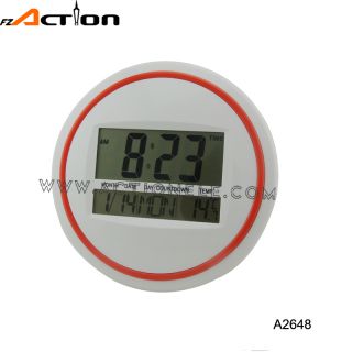  See larger image New product alarm digital wall clock with timer and temperature