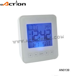 8 music alarm DCF-77 Radio controlled clock with temperature record