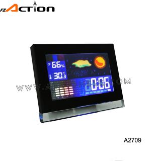 Weather Station Digital Alarm Clock With Thermometer and Humidity