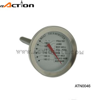 Metal stainless steel meat thermometer 