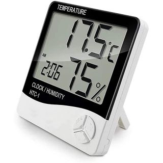 2020 Humidity Monitor with Alarm Clock - Easy to Read, Max/Min Records, LCD Display for Home 
