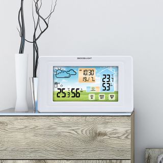 Colorful LCD Screen Weather Station Clock