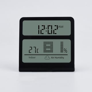 Digital Thermometer Hygrometer Clock