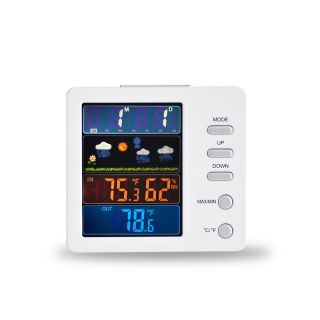 AN0706 Weather Station Clock With Indoor Temperature Humidity and Outdoor Temperature