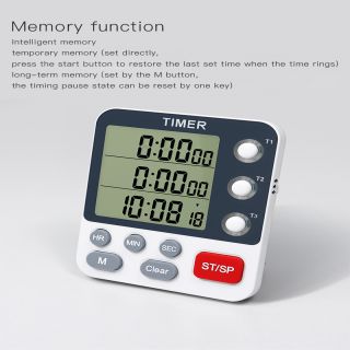 ATN9038B Study Digital LCD Timer Acrylic Cover with Stopwacth Function