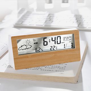 AN0211-B Fashion Weather Station Clock With Transparent LCD Screen